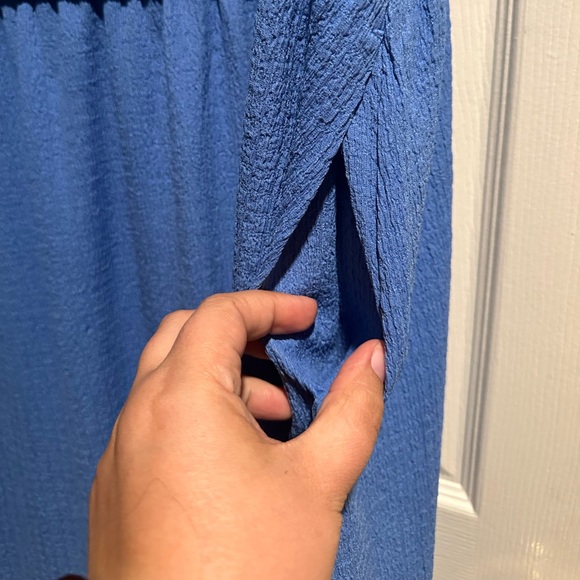 Lane Bryant Cornflower Blue Cap Sleeved Smock Waist Midi Dress Women’s 22/24 - Picture 9 of 11